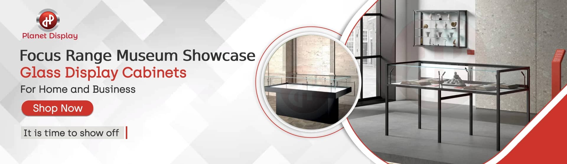 Focus Range Museum Showcase — Glass Display Cabinets for Home and Business