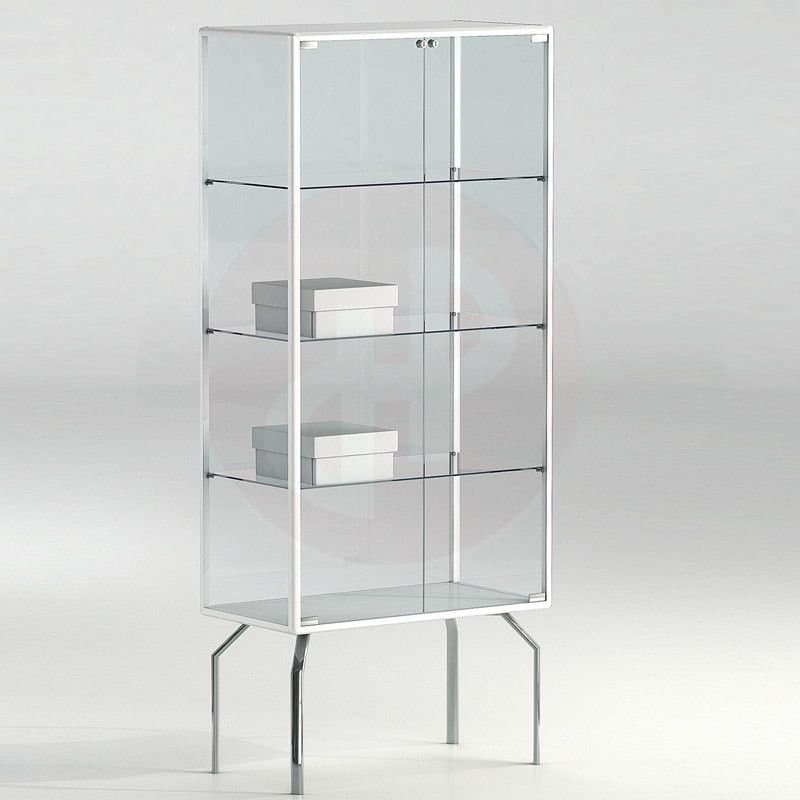 Leo showcase with chrome legs 170h x 71cm wide — image 1