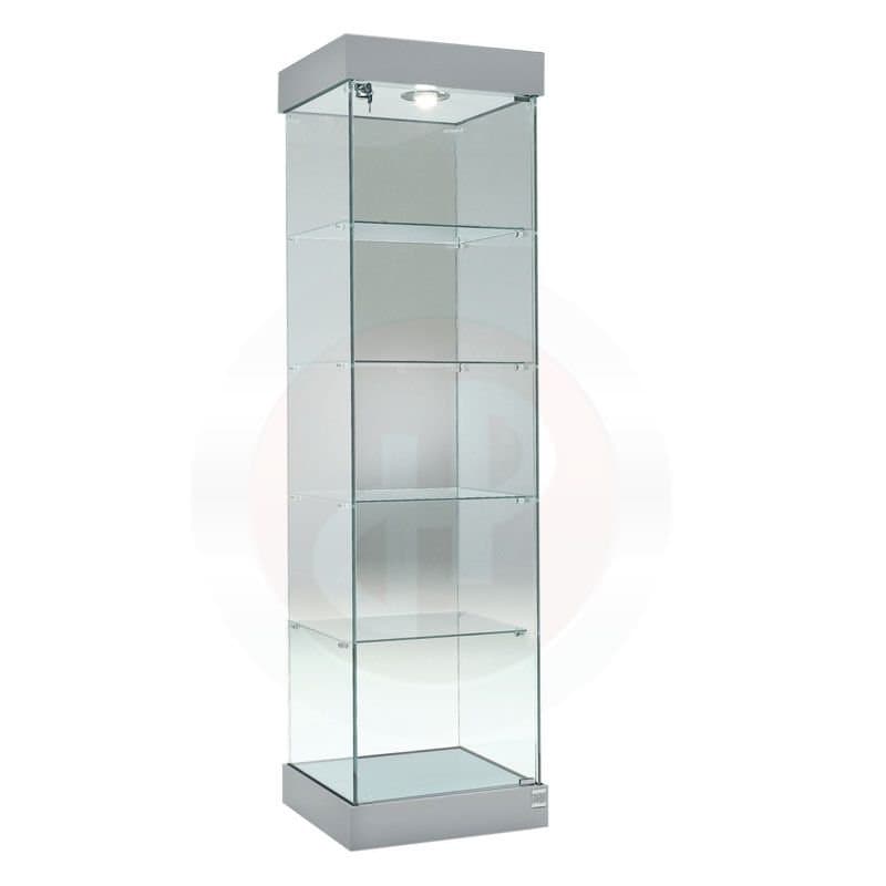 Aqua tower showcase with top lights 53cm wide