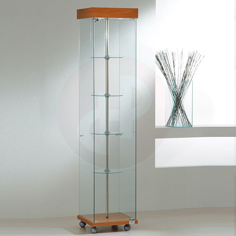 Vfm tower frameless revolving showcase with top lights 40cm wide — image 1