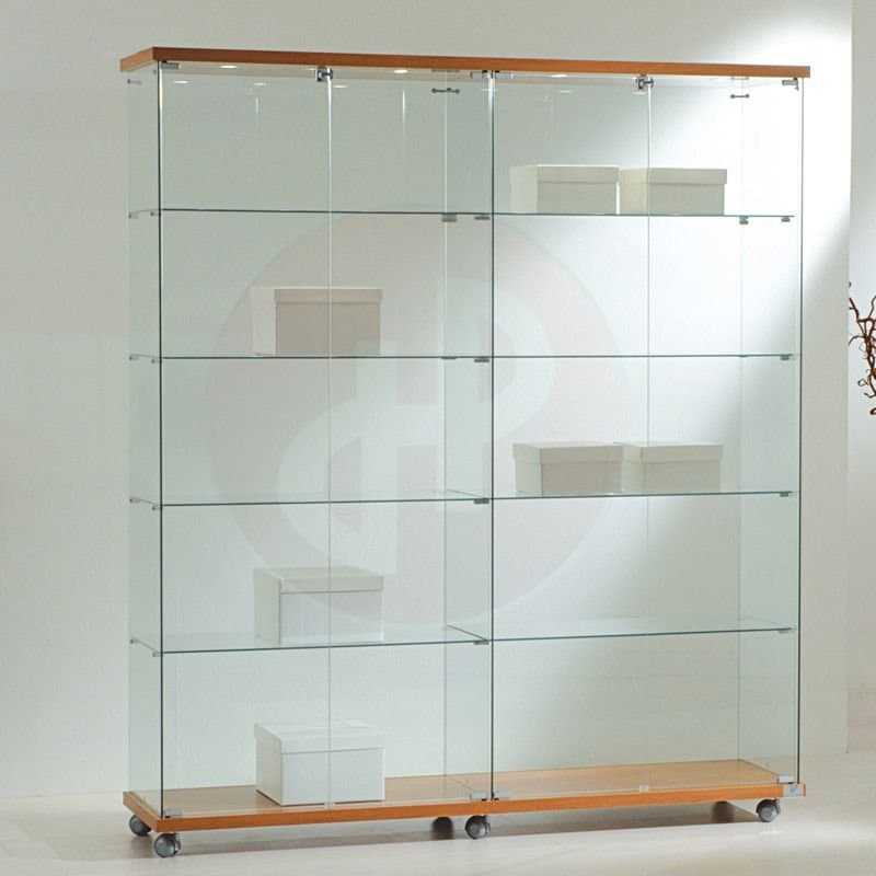 Vfm tower frameless showcase with top light 157cm wide — image 1