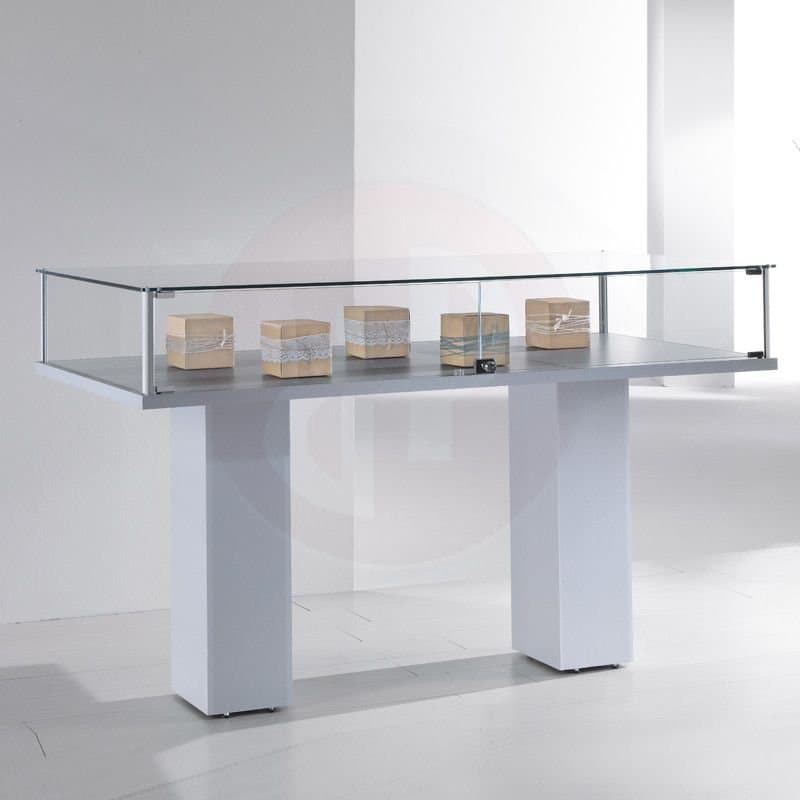 Gems twin pedestal display showcase 160cm wide — image 1