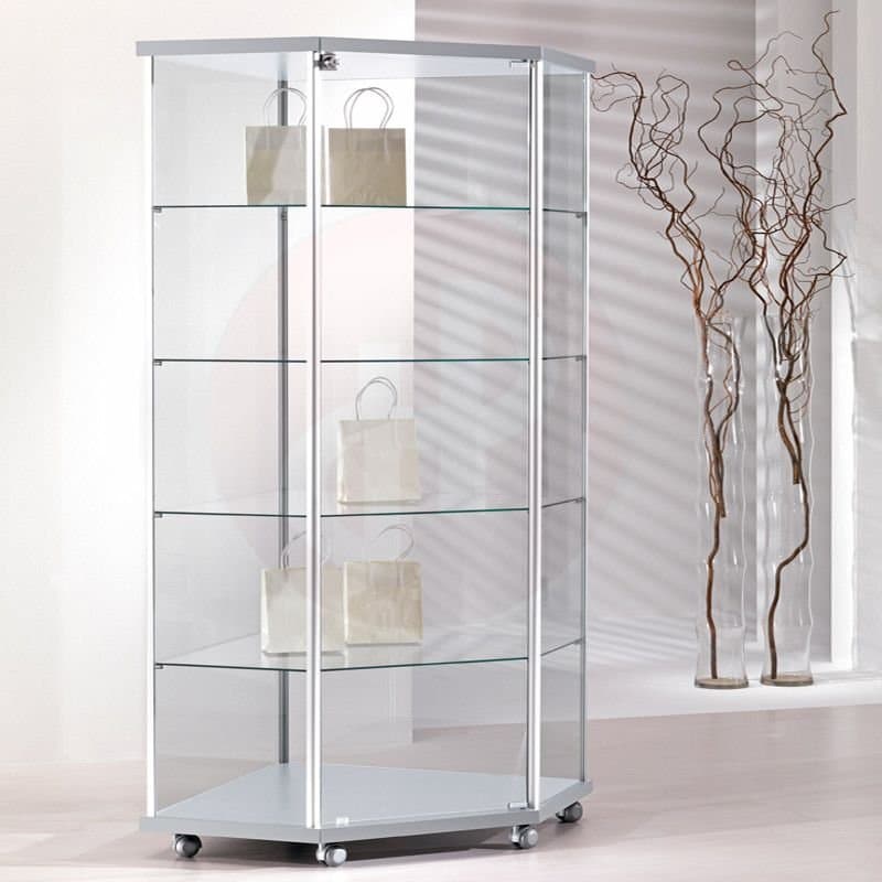Gems corner tower showcase with adjustable shelves 73cm wide