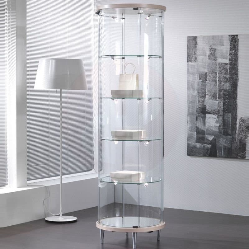 Curved 1 tall round display showcase  70cm diameter — image 1