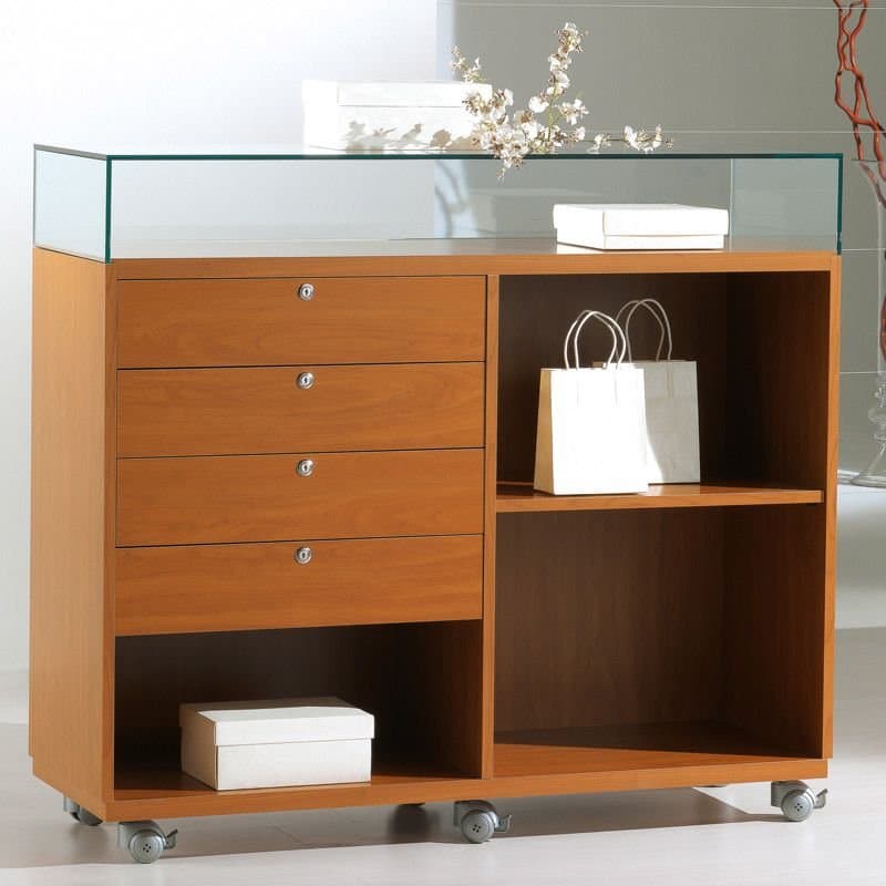 Vfm open glass top counter 119cm wide — image 1