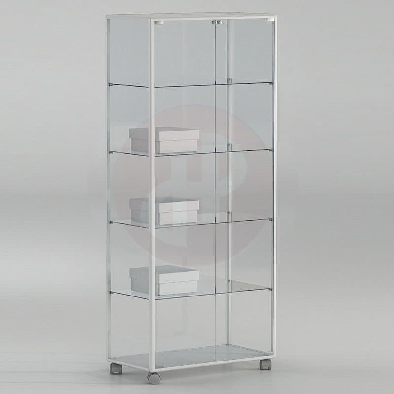 Leo tower showcase with adjustable shelves 91cm wide