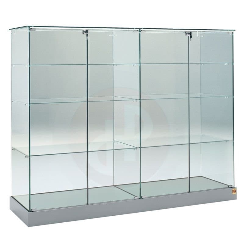 Aqua 140cm h all glass showcase 182cm wide