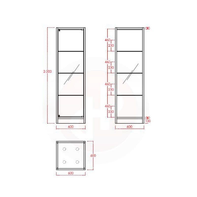 Focus tower showcase with top lights 60cm wide — image 6