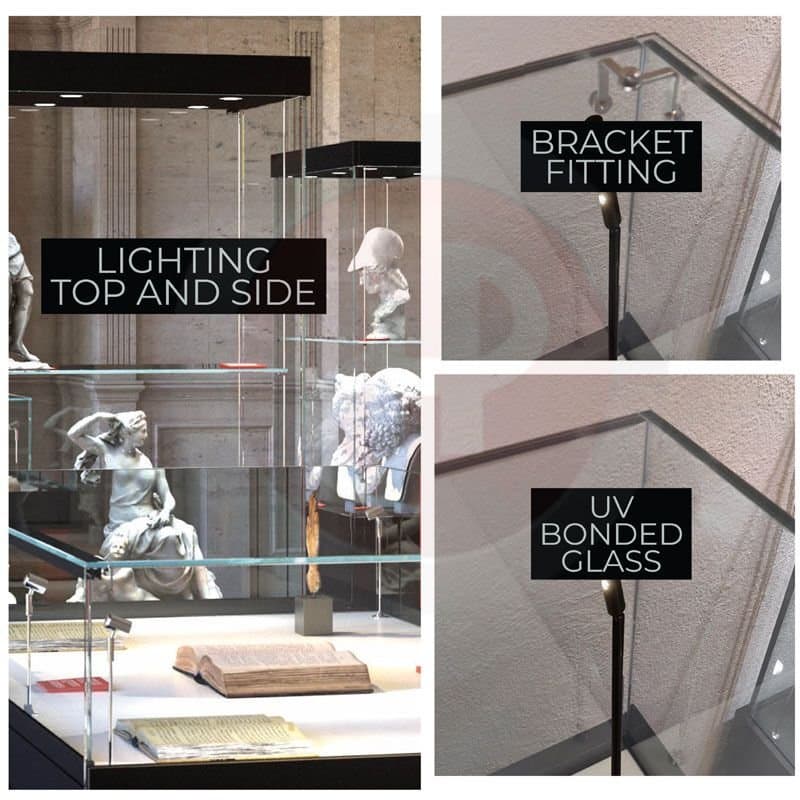 Focus display showcase with lights 120cm wide — image 4