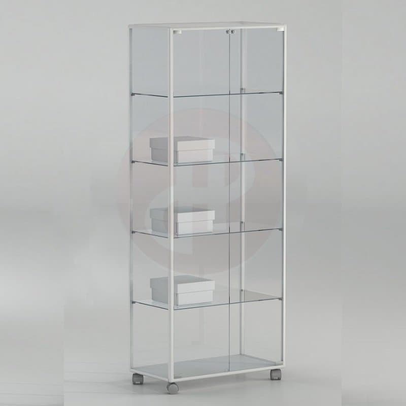 Leo tower showcase with adjustable shelves 71cm wide