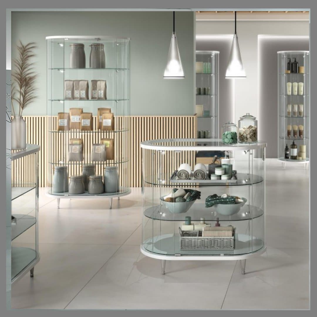 Curved 1 Range Of Display Showcases