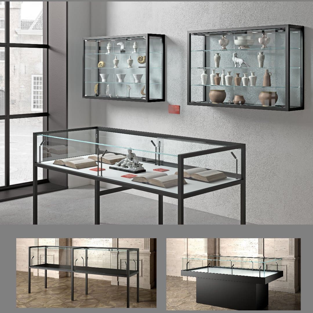 Focus Range Of Gallery And Museum Showcase