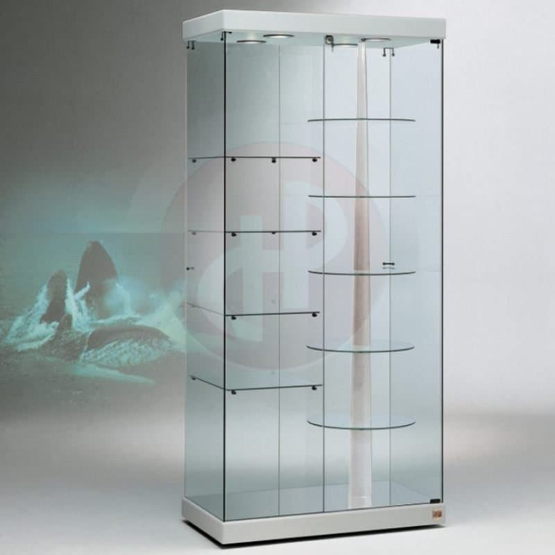 Fay tower framless half revolving display cabinet 93cm wide — image 1