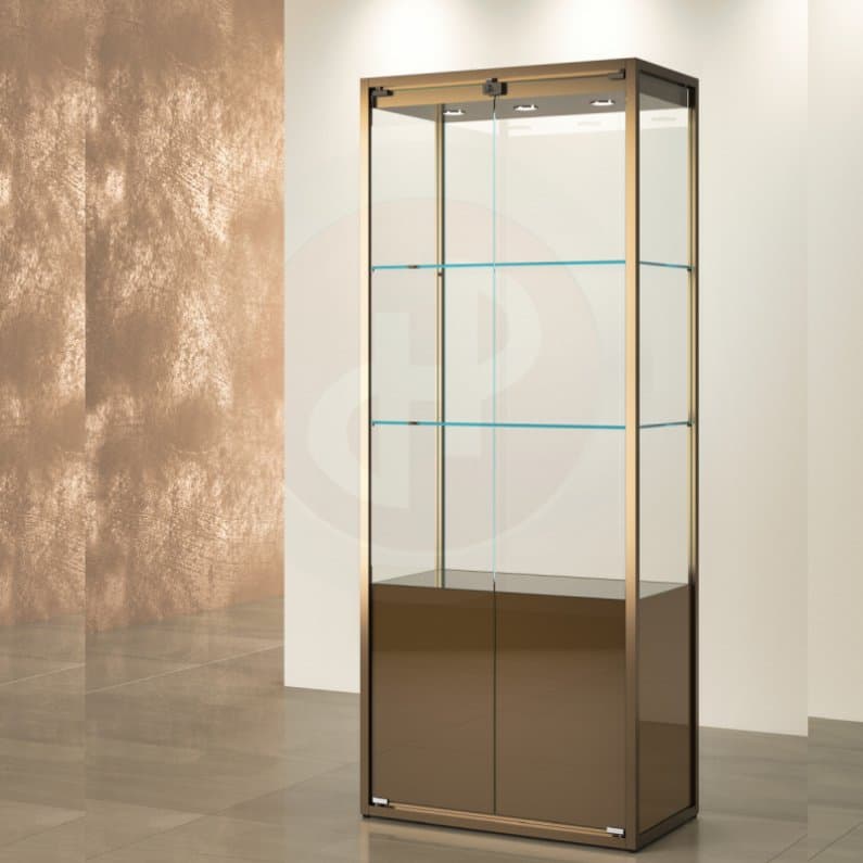 T. Square tower showcase with storage 190 x 75cm wide