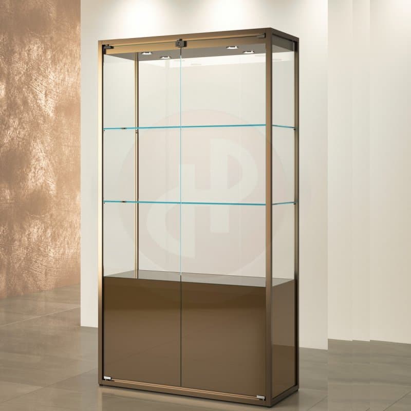 T. Square tower showcase with storage 190 x 95cm wide
