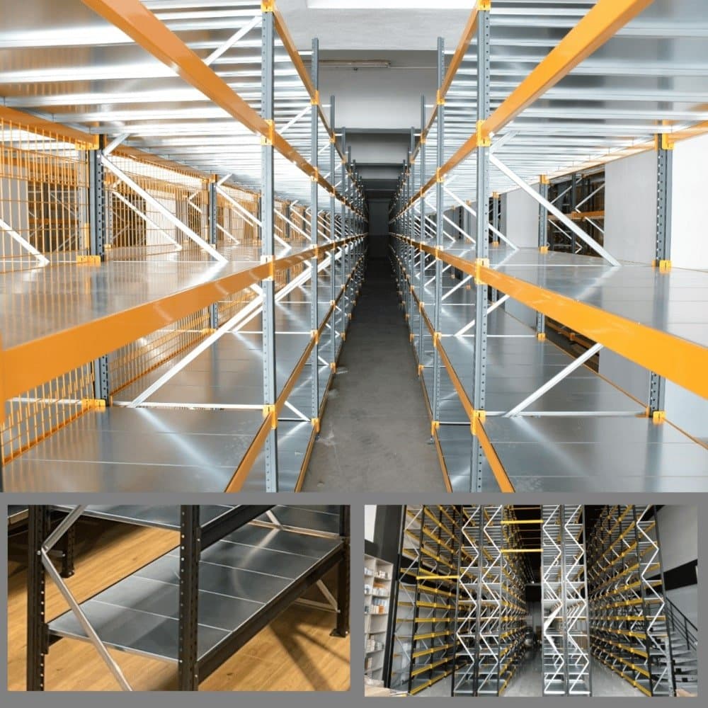 Mini Racking System 120 x 60 x 200cm H with 3 Galvanised Shelves — image 3
