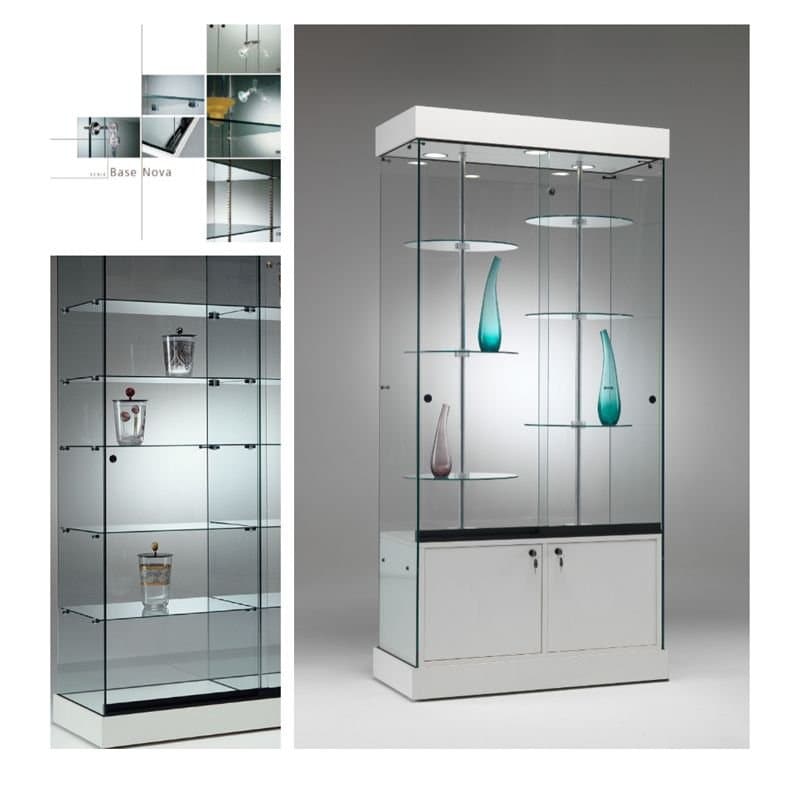 S9 base-nova tower showcase with glass top 177cm wide — image 3