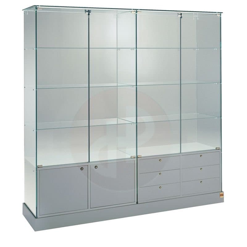 Aqua tower showcase with storage base 142cm wide — image 1