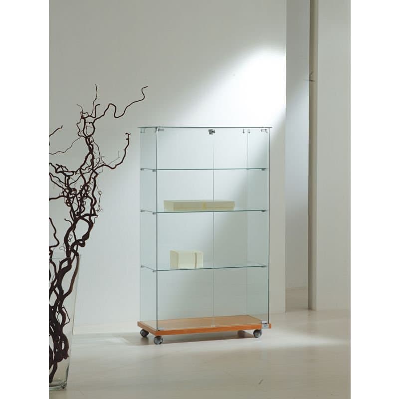 Vfm 140cm h all glass showcase 80 cm wide — image 1