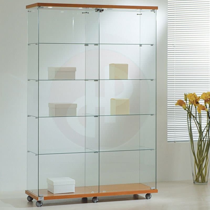 Vfm tower frameless showcase with top light 117cm wide — image 1