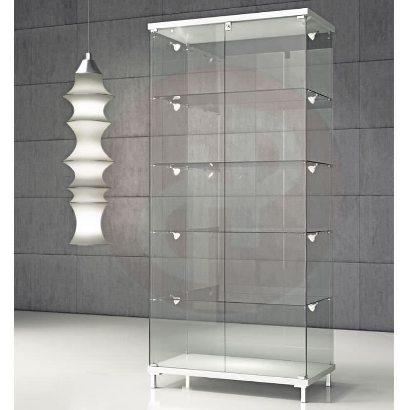 Quadram tall all glass showcase side lights 85cm wide — image 1
