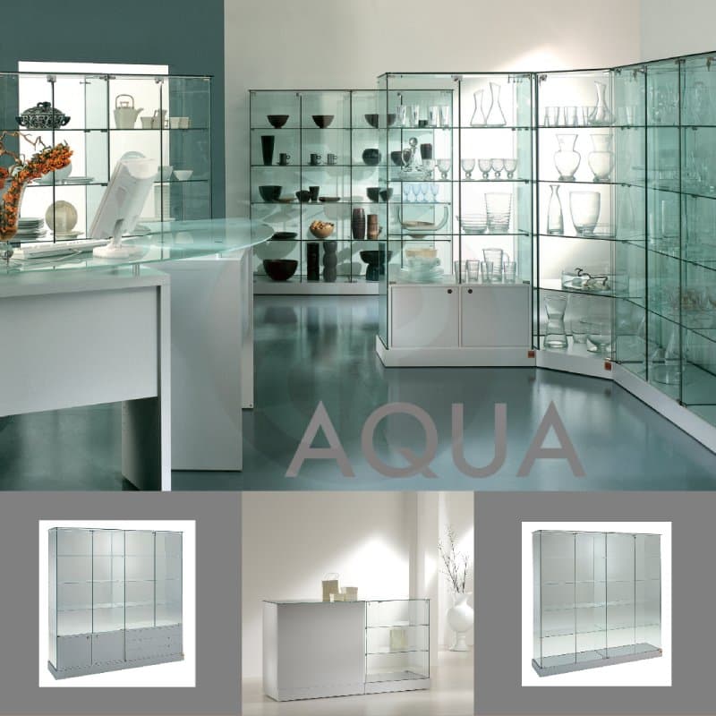 Aqua tower showcase with top lights 182cm wide — image 2