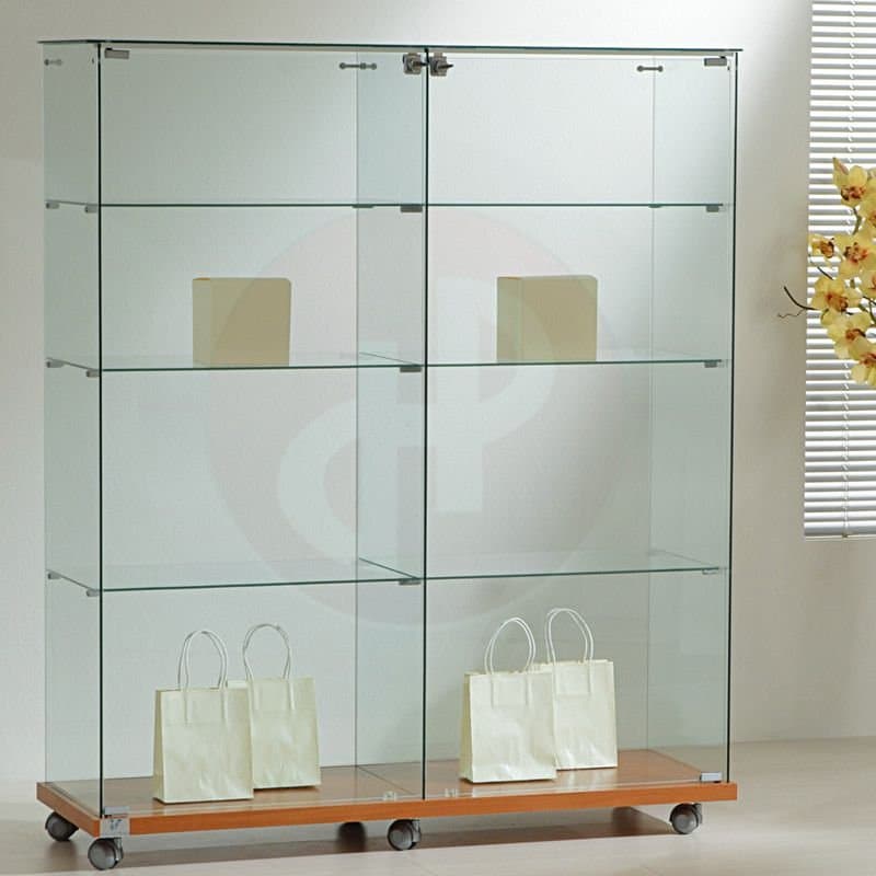 Vfm 140cm h all glass showcase 117cm wide — image 1