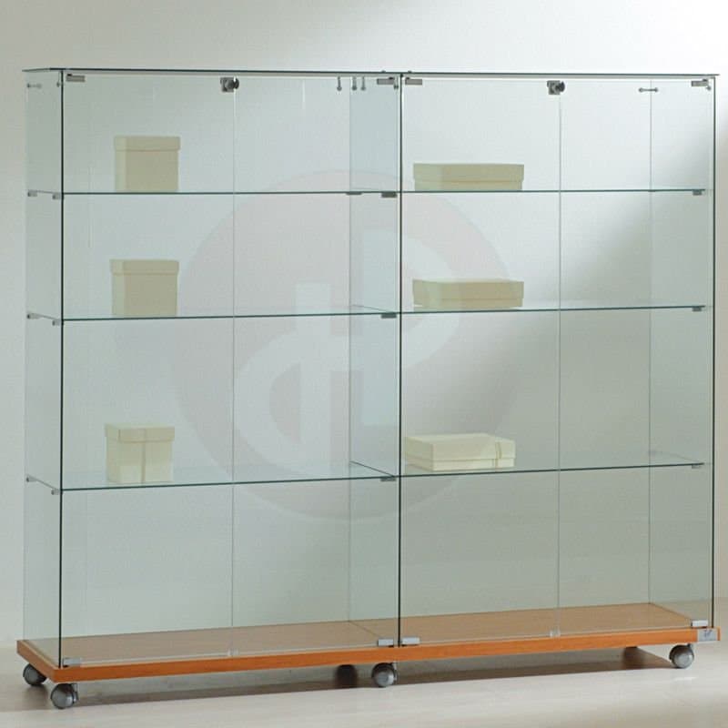 Vfm 140cm h all glass showcase 157cm wide — image 1