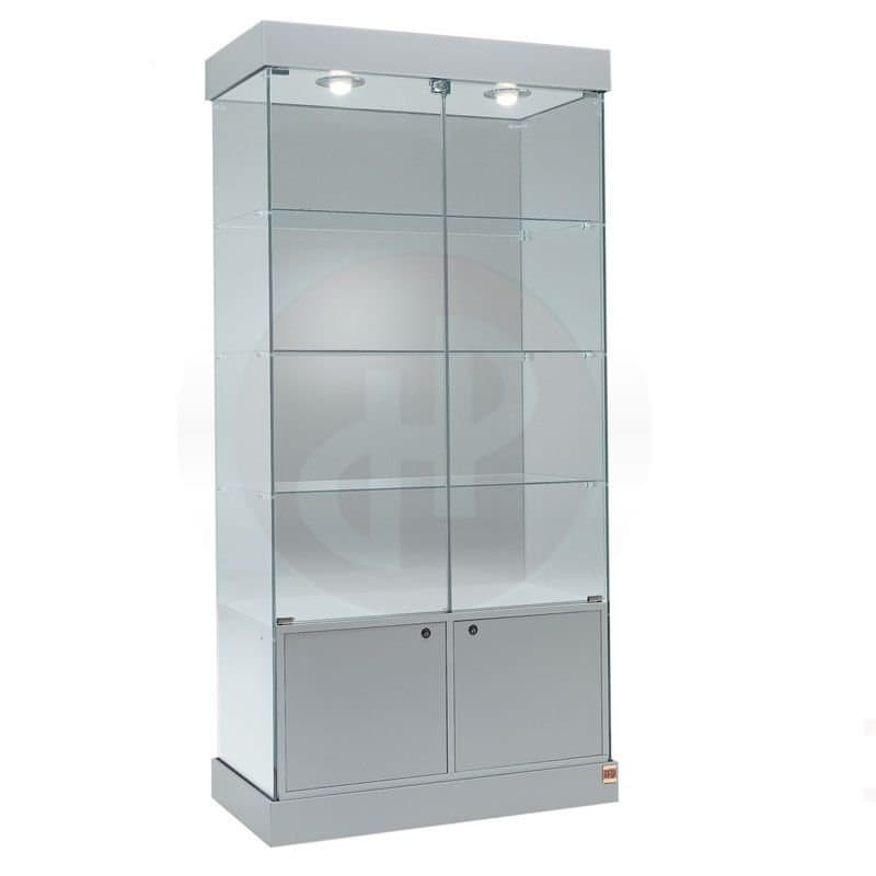Aqua tower showcase with storage and top lights 73cm wide — image 1
