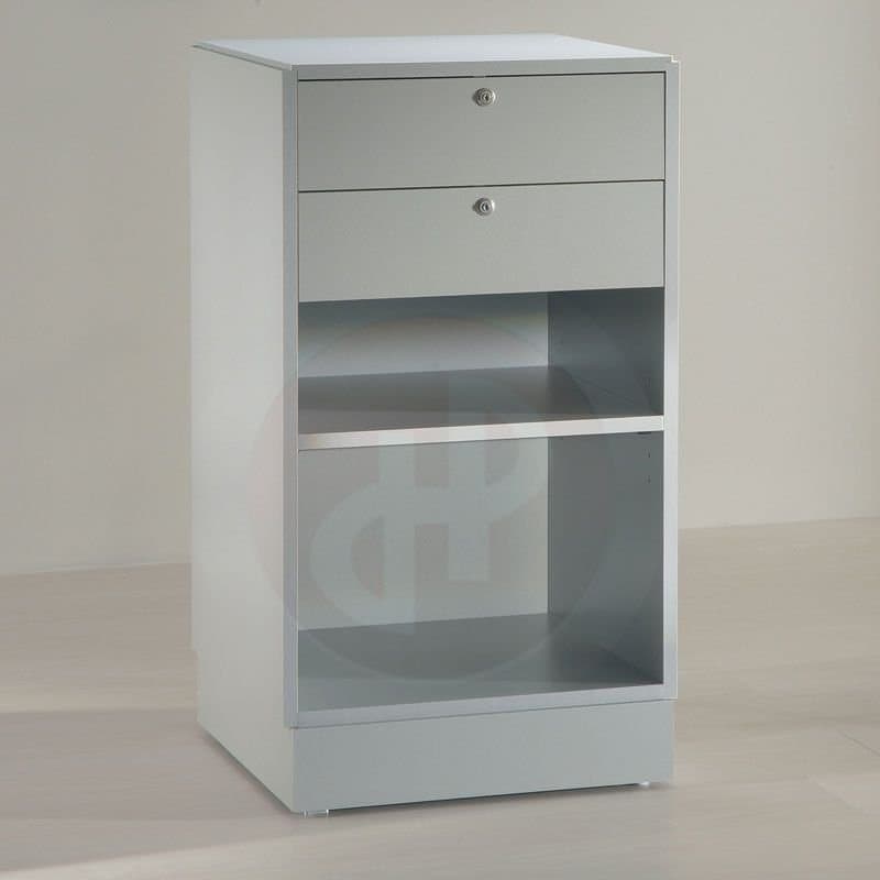 Aqua solid counter with 2 drawers 50cm wide — image 1