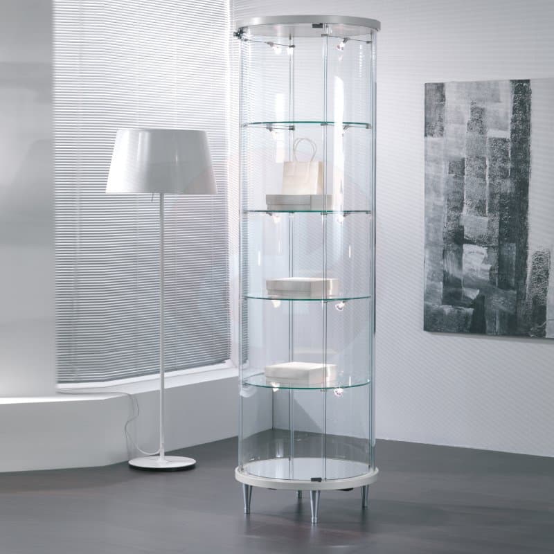 Curved 1 tall round display showcase 56cm diameter — image 1