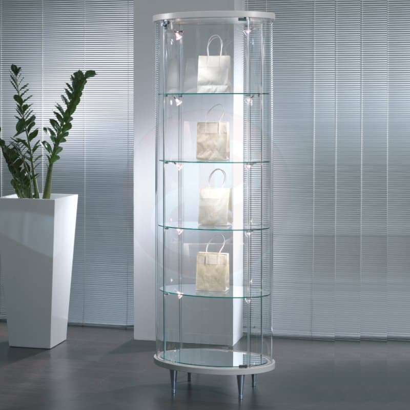 Curved 1 tall oval display showcase 64cm diameter — image 1