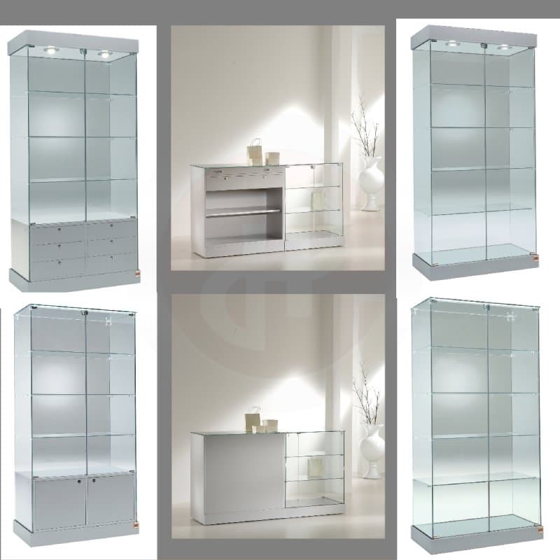 Aqua solid counter with 2 drawers 50cm wide — image 3