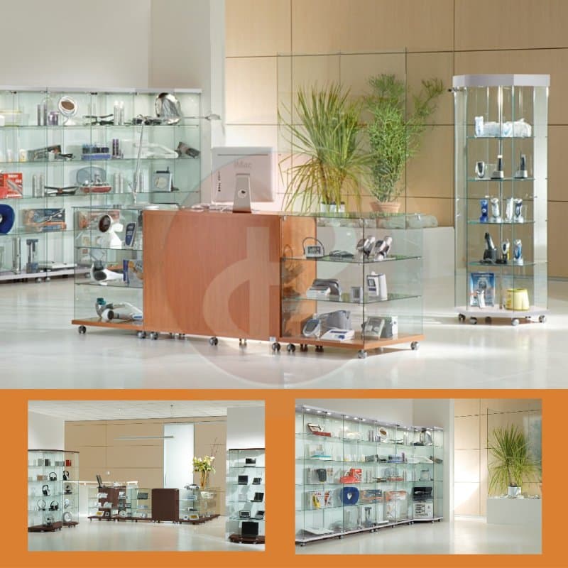 Vfm eco tower showcase with top light 181 x 80cm wide — image 4