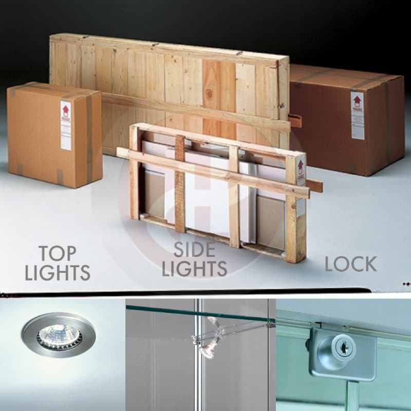 Vfm eco tower showcase with top light 181 x 80cm wide — image 6