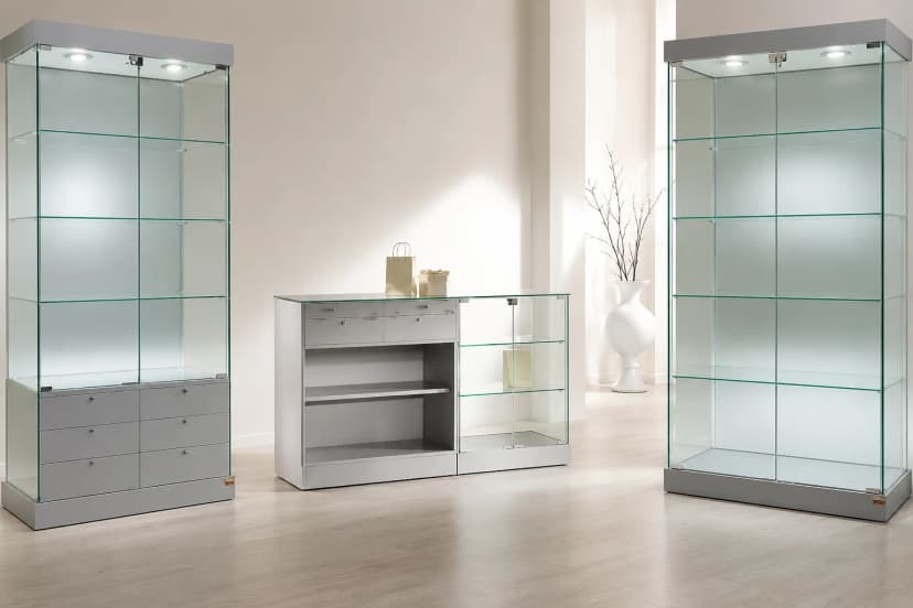 Modern glass trophy cabinet