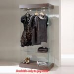 Aqua tower showcase with garment rail 93cm wide