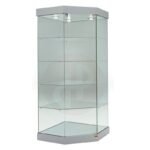 Aqua tower corner showcase with top lights 73cm wide