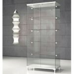 Quadram tall all glass showcase side lights 85cm wide