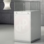 Quadram aisle counter with sliding pull out drawer with lights 50cm wide