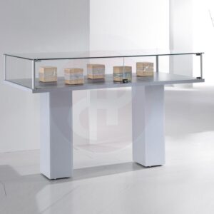 Gems twin pedestal display showcase 117cm wide
