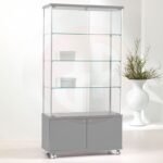 Gems tower showcase with storage  93cm wide