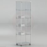 Leo tower showcase with adjustable shelves 51cm wide