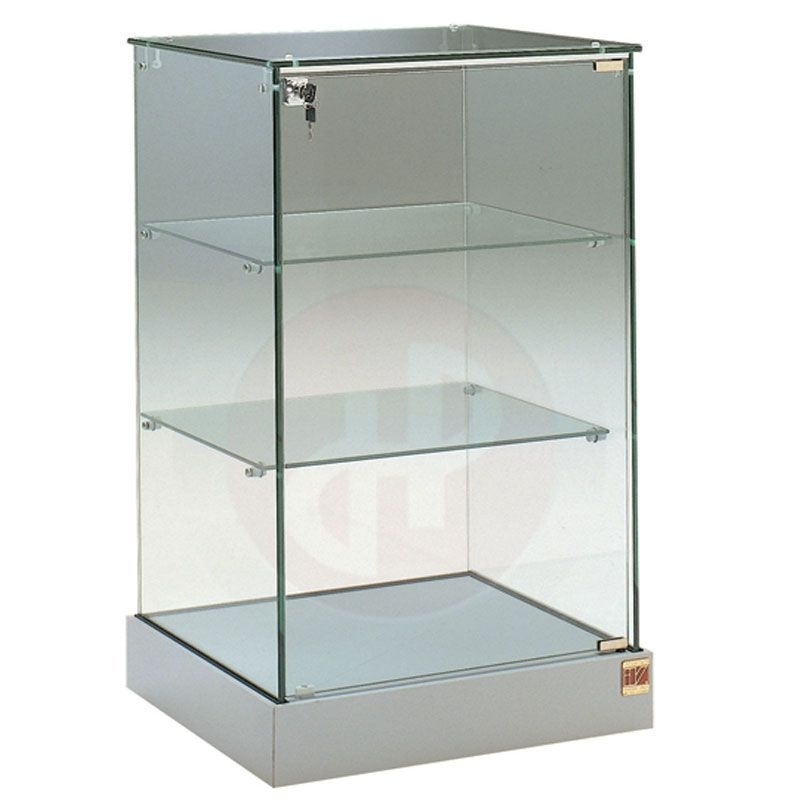 AQUA ALL GLASS COUNTER 53cm WIDE - Glass Display Cabinets- Planet Display