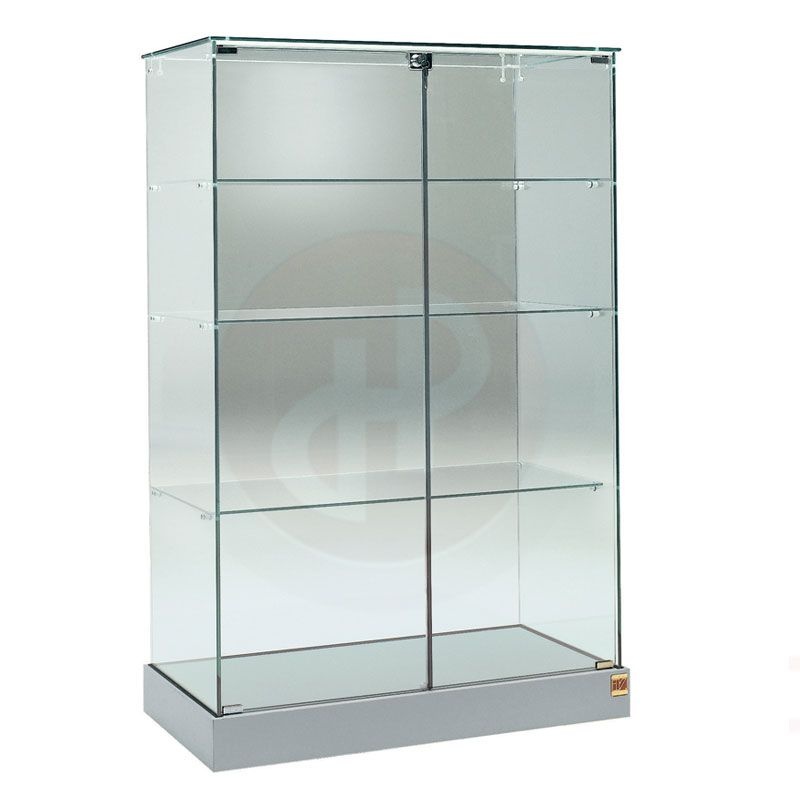 Aqua 140cm h all glass showcase 73cm wide - Glass Display Cabinets ...