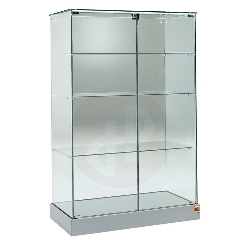 Aqua 140cm h all glass showcase 93cm wide - Glass Display Cabinets ...