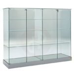 Aqua 140cm h all glass showcase 142cm wide